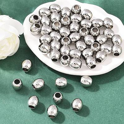 Tarnish Resistant 304 Stainless Steel European Beads STAS-E034-4-1