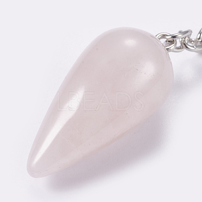 Natural Rose Quartz Keychain KEYC-P041-B014-1