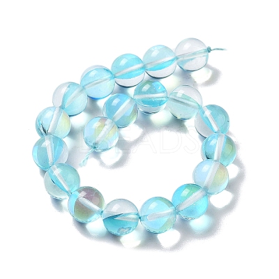 Synthetic Moonstone Beads Strands G-P528-J03-17-1