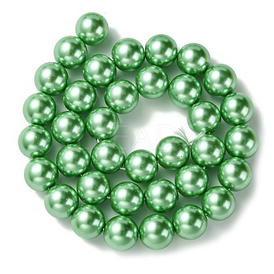 Eco-Friendly Glass Pearl Beads Strands HY-A008-12mm-RB008-1