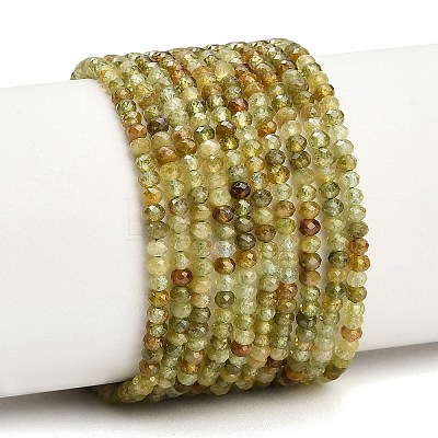 Natural Green Garnet Beads Strands GG-CBA77FB-C01-01-1