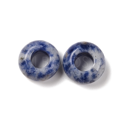 Natural Blue Spot Jasper European Beads G-G740-14x8mm-32-1
