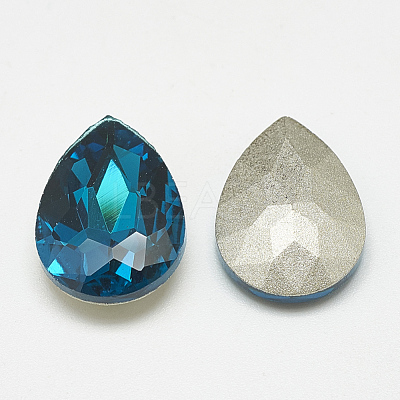 Pointed Back Glass Rhinestone Cabochons RGLA-T081-6x8mm-14-1