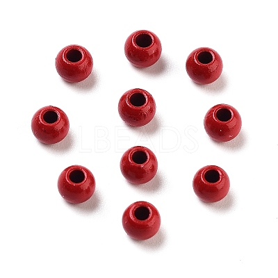 Spray Painted 202 Stainless Steel Beads STAS-G340-01A-1