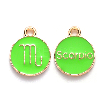 Alloy Enamel Pendants X-ENAM-S124-01B-06L-1