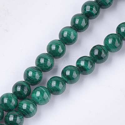 Natural Malachite Beads Strands G-S333-6mm-028-1