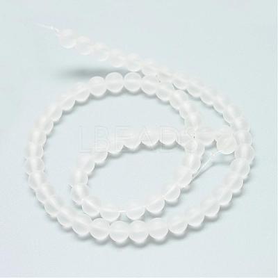 Synthetic Quartz Crystal Bead Strands G-R345-6mm-39-1