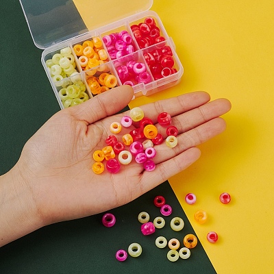 8 Style Acrylic European Beads MACR-YW0001-59B-1