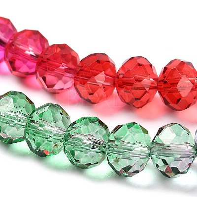 Transparent Painted Glass Beads Strands LS-DGLA-A034-T6mm-A24-1