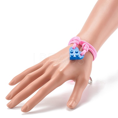 Polyester & Spandex Cord Bracelet Sets BJEW-JB06367-02-1