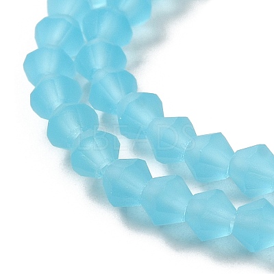 Imitate Austrian Crystal Frosted Glass Beads Strands GLAA-F029-TM4mm-B20-1