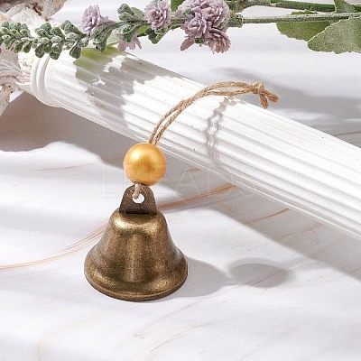 Iron Bell Pendant Decoration HJEW-JM02235-03-1