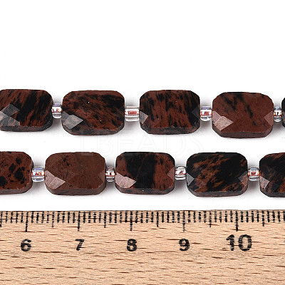 Natural Mahogany Obsidian Beads Strands G-T139-74-1