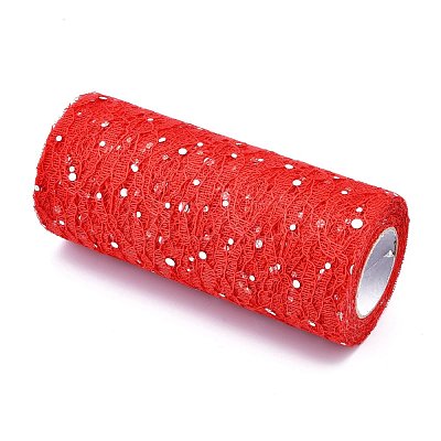 Glitter Sequin Deco Mesh Ribbons OCOR-K004-A01-1