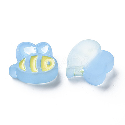 Transparent Acrylic Beads X-MACR-S374-06B-09-1