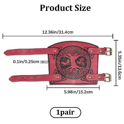 Imitation Leather Tree of Life Cord Bracelet AJEW-WH0342-88C-1