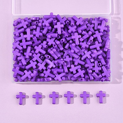 200Pcs Opaque Acrylic Beads SACR-FS0001-39D-1