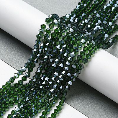 Transparent Electroplate Glass Beads Strands LS-EGLA-A039-T3mm-A25-1