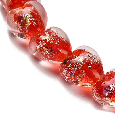 Handmade Dichroic Foil Glass Beads Strands DICH-U001-03G-1