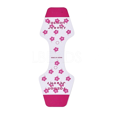 Fold Over Cardboard Paper Jewelry Display Cards for Necklace & Bracelet Storage CDIS-N004-02-1