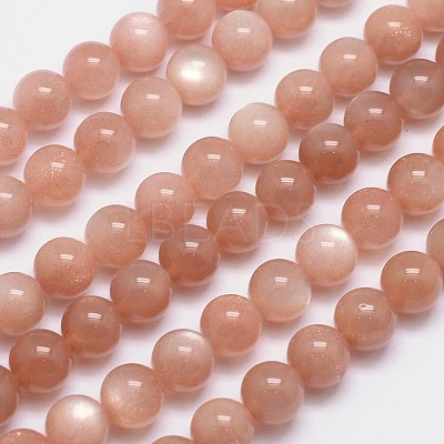 Natural Sunstone Beads Strands G-M262-10mm-06-1