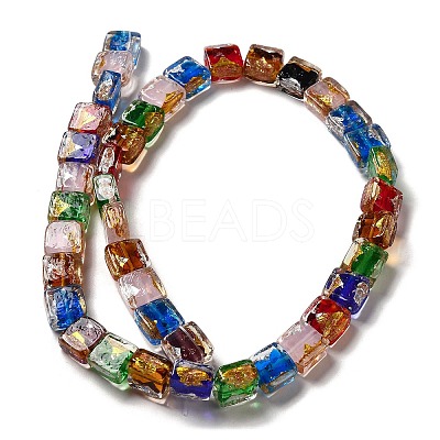 Handmade Gold Foil and Silver Foil Lampwork Beads FOIL-C001-01C-01-1