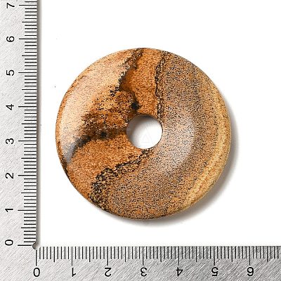 Natural Picture Jasper Pendants G-P532-01A-27-1