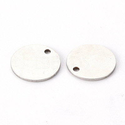 Non-Tarnish 201 Stainless Steel Stamping Blank Tag Pendants STAS-T058-12mm-P-1