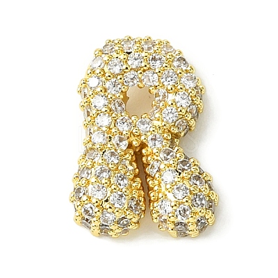 Rack Plating Brass Clear Cubic Zirconia Pendants KK-S378-01G-R-1