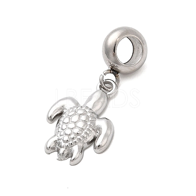 304 Stainless Steel Sea Animal European Dangle Charms X-STAS-D153-04A-P-1