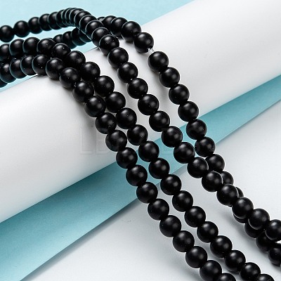 Natural Black Onyx Beads Strands X-G-Z024-01C-1