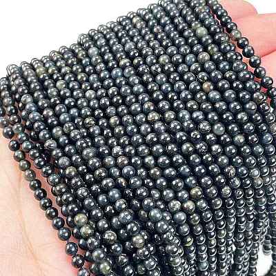 Natural Blue Tiger Eye(Dyed & Heated) Beads Strands G-M438-A04-01-1