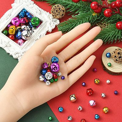150Pcs 5 Styles Iron Bell Charms IFIN-YW0003-12-1