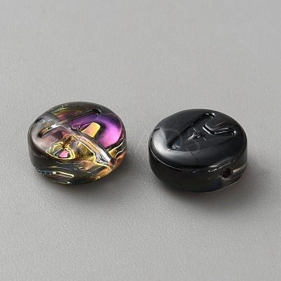 Transparent Electroplated UV Plating Glass Beads GLAA-TAC0024-12D-A-1