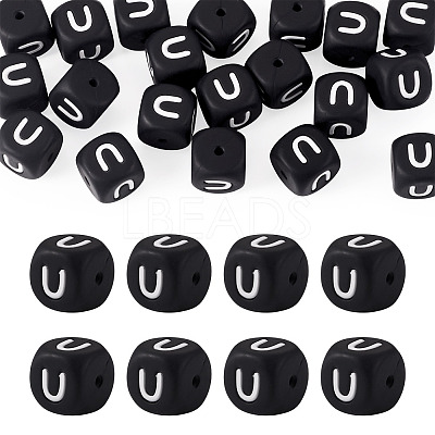 20Pcs Food Grade Eco-Friendly Silicone Beads SIL-TADJ0001-04U-1
