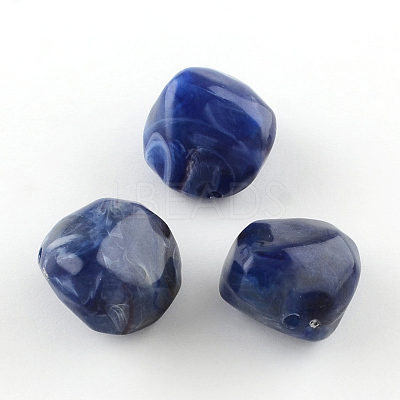 Nuggets Imitation Gemstone Acrylic Beads OACR-R044-02-1