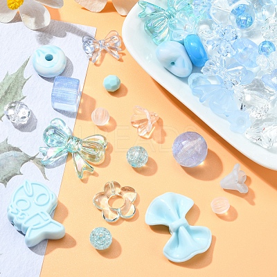 Opaque & Transparent Acrylic Beads MACR-YW0002-01E-1