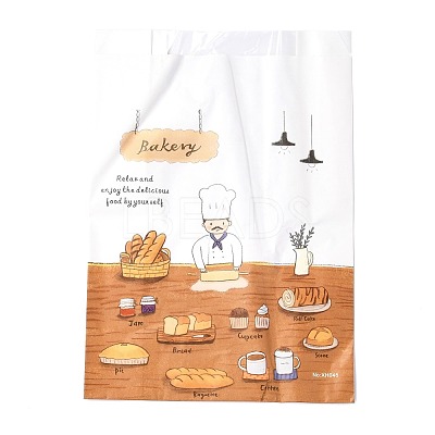 Rectangle with Bread Pattern Paper Baking Bags CARB-K0001-01B-1