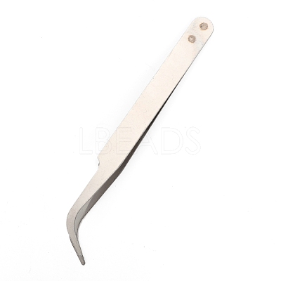 410 Stainless Steel Beading Tweezers TOOL-WH0014-05-1
