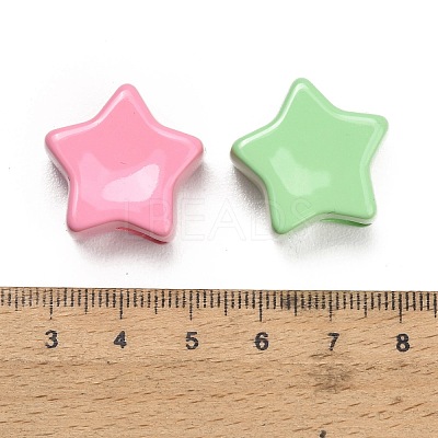 Opaque Acrylic Enamel European Beads AC-CBA917A-01C-1