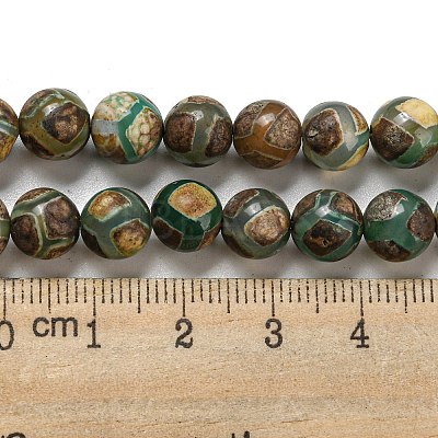 Tibetan Style dZi Beads Strands G-P526-D09-02-1
