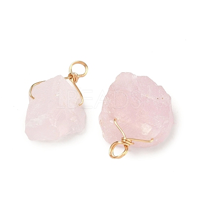 Natural Rose Quartz Pendants G-FG0001-13-1