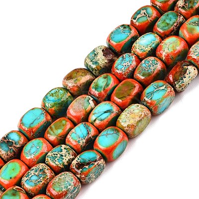 Natural Imperial Jasper Beads Strands G-N342-62G-1