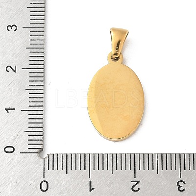 Natural Shell Oval with Initial Pendants STAS-I351-23G-G-1
