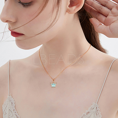 Light Gold Plated Alloy Enamel Charms ENAM-CJ0001-09-1