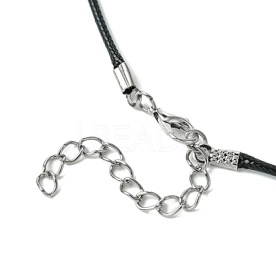 Braided Glass Seed Bead Spider Pendant Necklaces NJEW-MZ00036-02-1