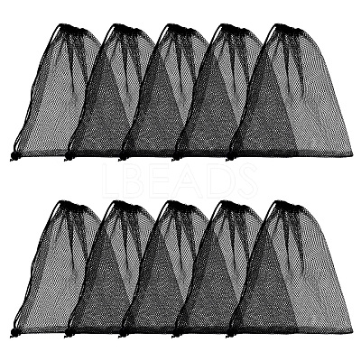 Polyester Mesh Drawstring Storage Bags LS-ABAG-WH0044-49C-1