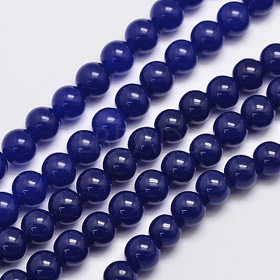 Natural & Dyed Malaysia Jade Bead Strands G-A146-8mm-A22-1