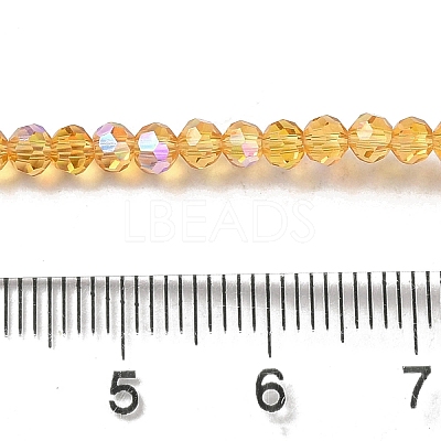 Electroplate Transparent Glass Beads Strands EGLA-A035-T3mm-L17-1
