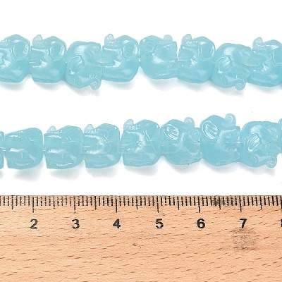 Synthetic Coral Dyed Carved Bead BSHE-H114-04A-1